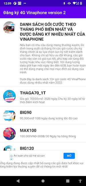 Đăng ký 4G Vinaphone 2023 Screenshot 2