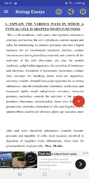 BIOLOGY ESSAYS(All Form 1 - Form 4 Biology Essays) Screenshot 1