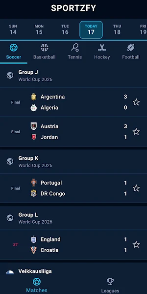 SportzFy Live Sports TV Screenshot 1