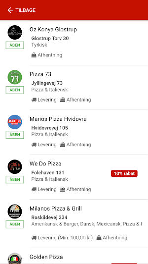 EatOnline - Bestil Take Away Screenshot 1