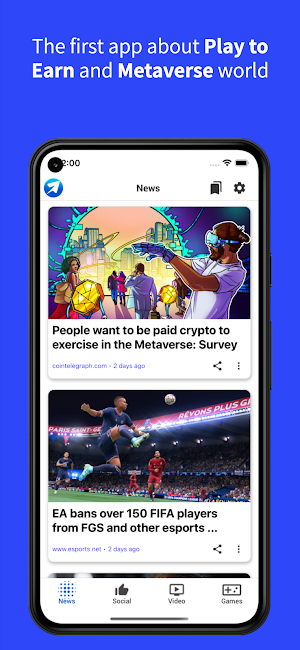 Play to Earn & Metaverse News Screenshot 0