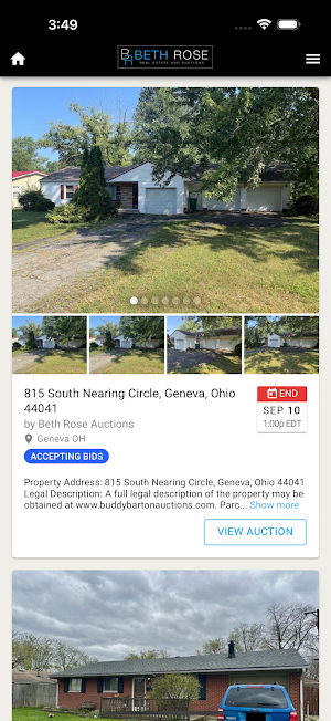 Beth Rose Auction Screenshot 0