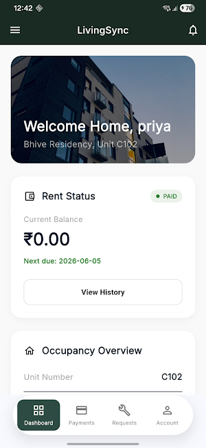 LivingSync: App For Residents Screenshot 1