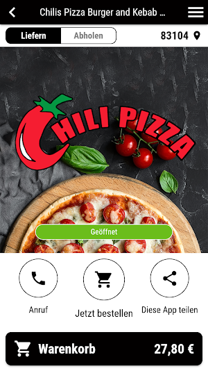 Chilis Pizza Burger and Kebab Screenshot 0