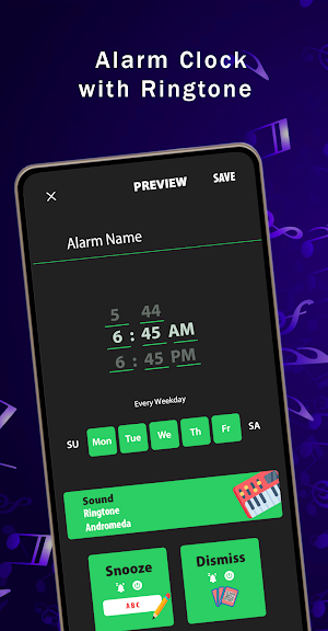 Alarm Clock with Ringtone Screenshot 2