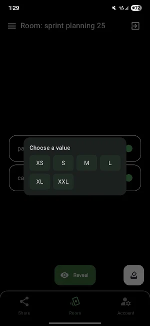 Simple Planning Poker Screenshot 1