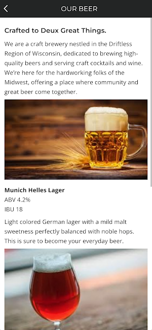 Deux City Brewing Company Screenshot 1