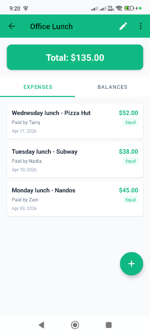 Bill Splitter: Share Expenses Screenshot 1