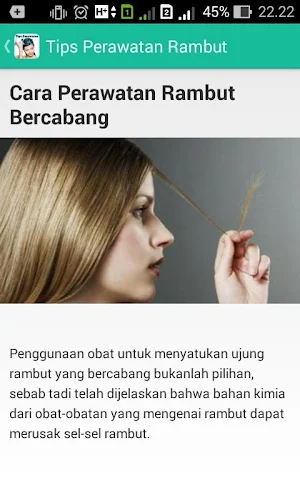 Tips Perawatan Rambut Screenshot 1