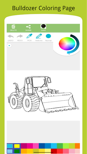 Bulldozer Coloring Book Screenshot 0