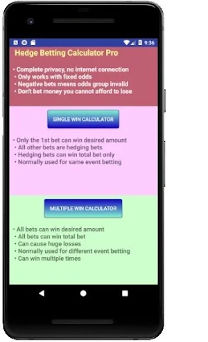 Hedge Betting Calculator Pro Screenshot 0