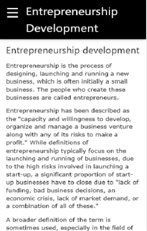 Entrepreneurial development Screenshot 1