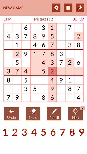Classic Sudoku Puzzle Game Screenshot 1