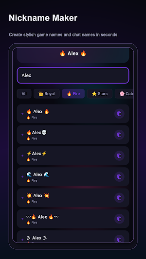 Style text-Nickname Generator Screenshot 0