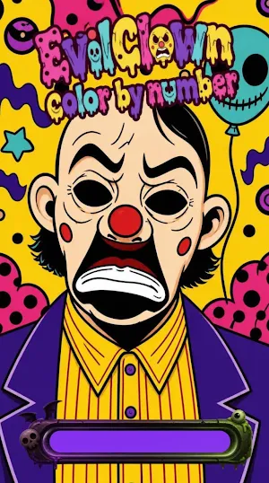 Evil Clown Color by Number Screenshot 0