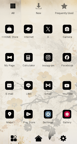 Golden Flowers Theme +HOME Screenshot 2