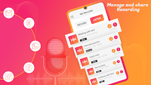 Audio recording with voice mem Screenshot 0