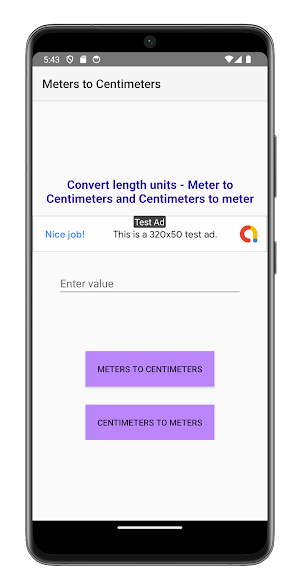 Metexa - Meters To Centimeters Screenshot 0