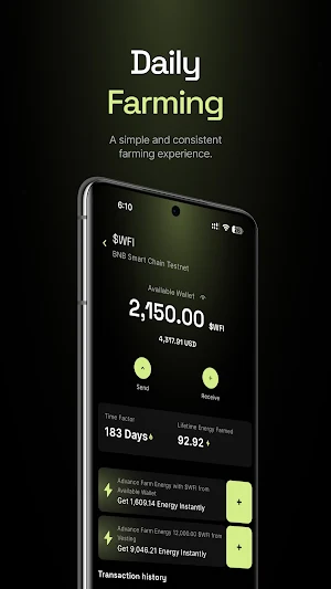 WeFi - Mining & Farming App Screenshot 0