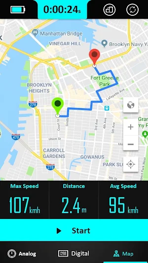 GPS Speedometer : Odometer and Speed Tracker App Screenshot 2