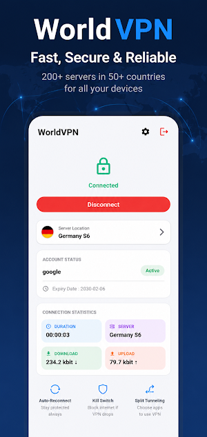 WorldVPN Screenshot 0