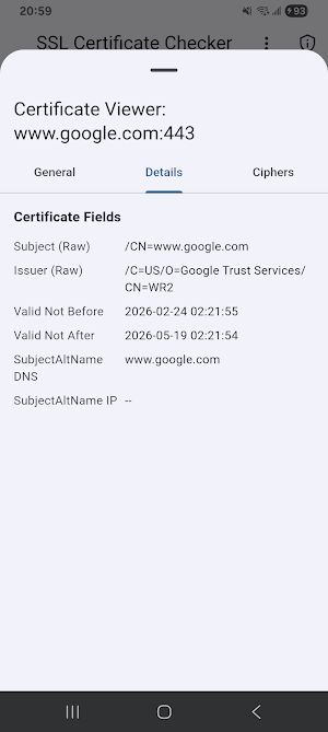 SSL Certificate Checker Screenshot 2