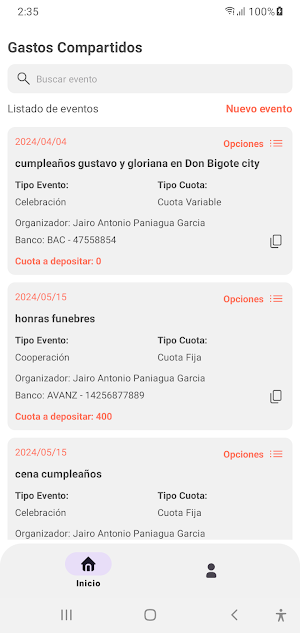 Gastos Compartidos Screenshot 2