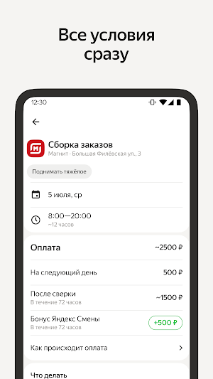 Yandex Smena Screenshot 2