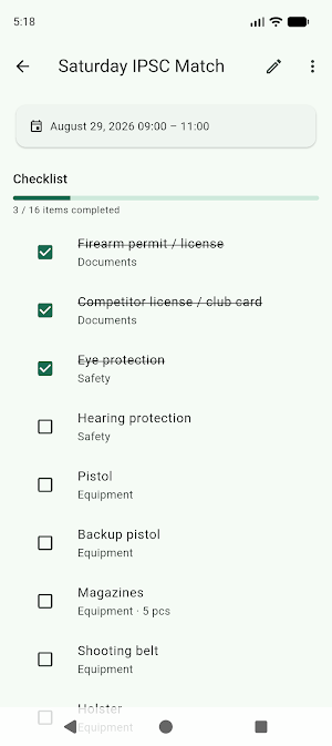 Range Prep: Shooting Checklist Screenshot 1