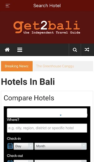 Bali Hotels & Villas: Cheap Bali Hotels & Villas Screenshot 1