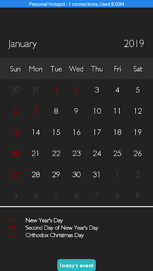 Serbia Calendar 2020 Screenshot 0