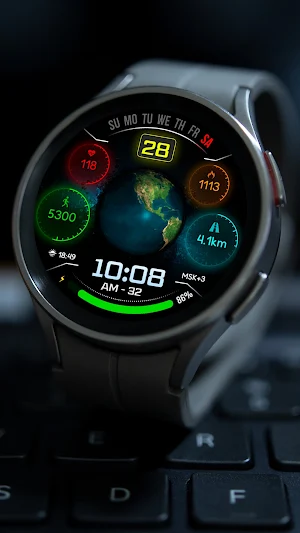 EARTH Animated DHS27 Watchface Screenshot 1