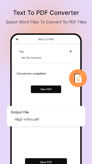Text Note To PDF Converter Screenshot 1