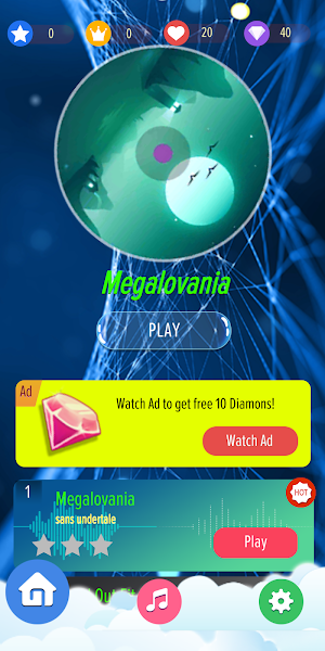 Sans chara undertale - Megalovania piano tiles Screenshot 0