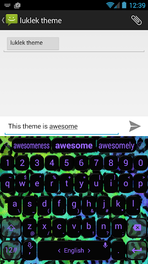 Keyboard Theme Leopard Neon Screenshot 2