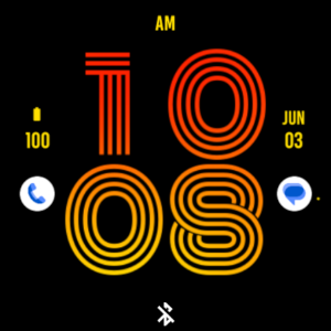 Beauty Orange Fire Watch Face Screenshot 3