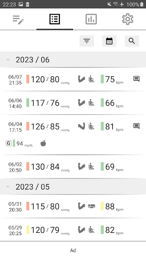 Blood Pressure Tracker Screenshot 1