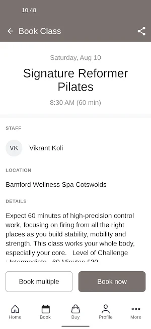 Bamford Wellness Screenshot 2