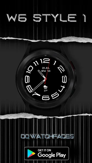 W6 Style 1 For Wear OS Screenshot 0