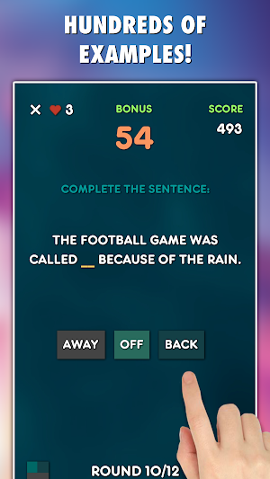 Phrasal Verbs Grammar Test PRO Screenshot 1