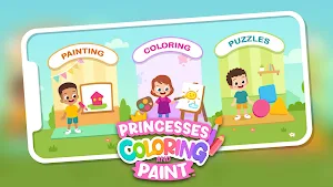 Princesses Coloring Paint Game Screenshot 0