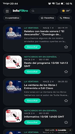 Infofiltro: Noticias Y Podcast Screenshot 2