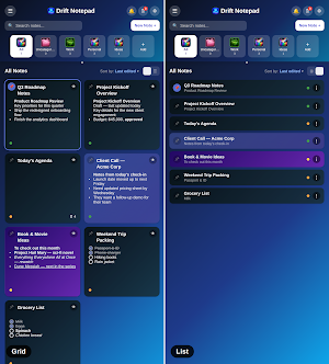 Drift Notepad Screenshot 1