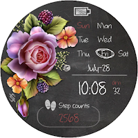 BFF79- Blackboard Art Flower
