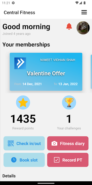 Central Fitness Screenshot 1