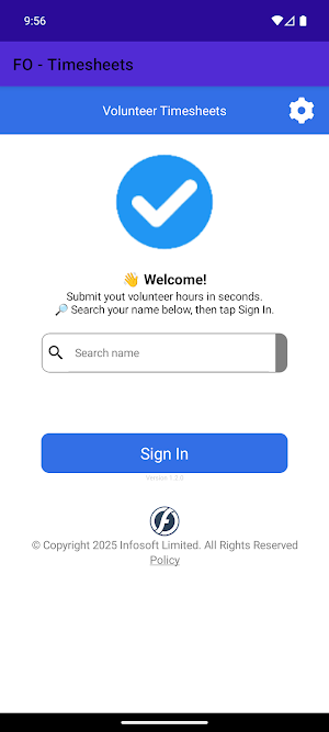 FundraiserOne - Timesheets Screenshot 0