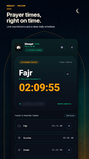 Meeqat: Prayer, Qibla, Fasting Screenshot 0