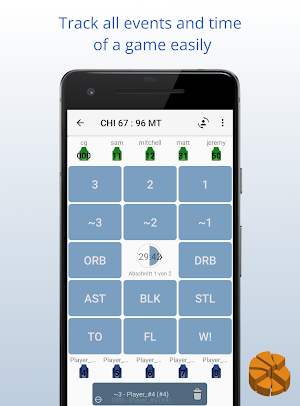 Statastic Basketball - record.analyze.improve Screenshot 1