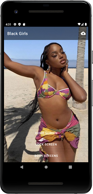 Black Girls Bikini Wallpaper Screenshot 1