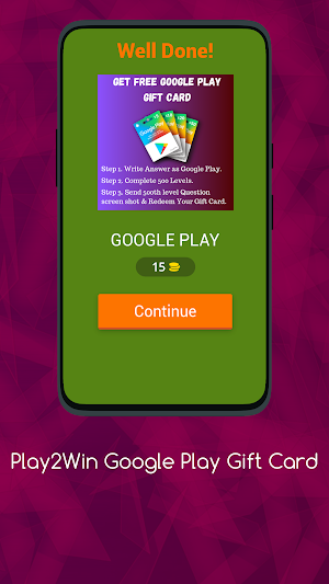 Play2Win Google Play Gift Card Screenshot 1